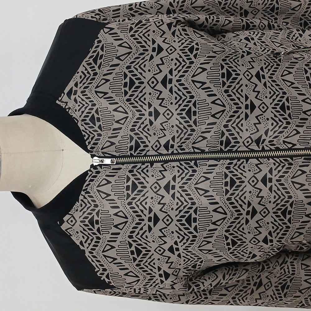 Mind Code 80's Geometric Style Bomber Jacket Size L - Picture 4 of 9